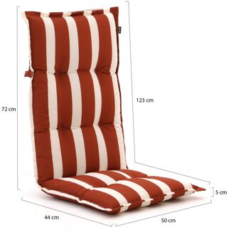 Hartman tuinkussen hoge rug 123x50cm - Laagste prijsgarantie! Wit