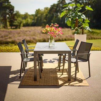 Hartman Tuintafel 'Chevalier' 170 x 90cm, kleur Antraciet - 170 x 90 cm