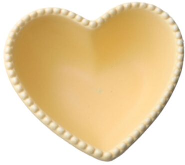 Hartvormige Keramiek Kom Fruit Slakom Kom Dessert Voedsel Serveerschaal Voor Home Restaurant Keuken Voedsel Serveerschaal geel