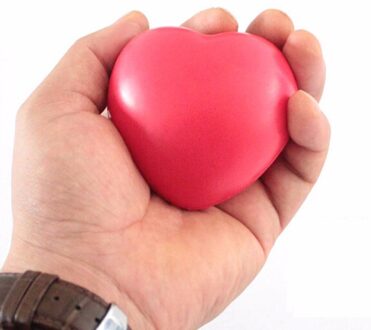 Hartvormige Oefening Stress Squeeze Elastische Rubber Soft Foam Bal Hartvormige Stress Bal Prijs
