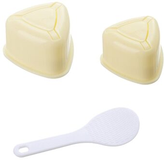 Hartvormige Rijst Deeg Sushi Mold 3 Stks/set Rijst Bal Maker Mallen Non Stick Druk Bento Tool Keuken Gadget A23 #30