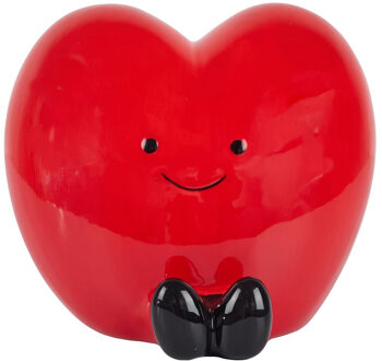 Hartvormige Spaarpot - rood - valentijnsdag - bruiloftcadeau / huwelijks cadeau