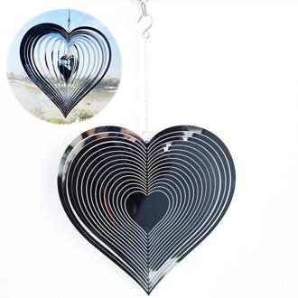 Hartvormige Windgong 3D Metalen Wind Chime Opvouwbare Outdoor Opknoping Decoratie Muur Windgong Decoratie For A Patio Balkon Tuin