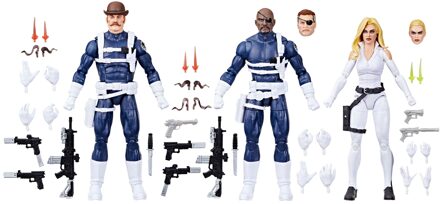 Hasbro Marvel Legends Series Nick Fury Jr. Sharon Carter Dum Dum Dugan Comics 6  Action Figures