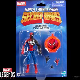 Hasbro Marvel Legends Series Secret Wars Spider-Man (Alien Costume), Marvel Comics Collectible 6 Inch Action Figure