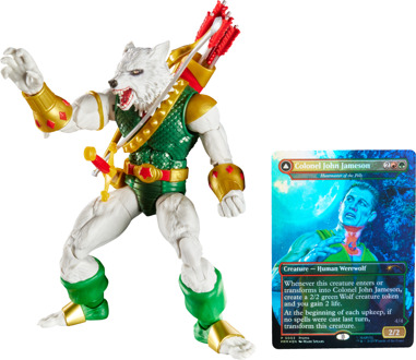 Hasbro Marvel Legends Spider-Man x Magic: The Gathering Man Wolf 6  Action Figure & Trading Card