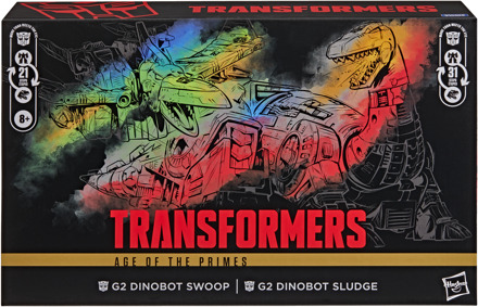 Hasbro Transformers Age of the Primes Leader Class Action Figure 2-Pack G2 G2 Dinobot Swoop & G2 Dinobot Sludge 19 cm