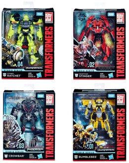 Hasbro Transformers Toys Studio Series 01 02 03 04 Deluxe Class Transformers Bumblebee Stinger Ratchet Crowbar Action Figure Toy