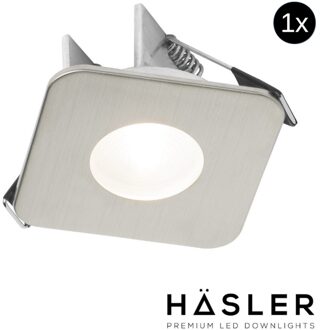 Hasler Inbouwspot Häsler Mallorca Incl. Fase Aansnijding Dimbaar 6,8 cm 4 Watt Helder Wit RVS Set 10x - Set 1 Spot