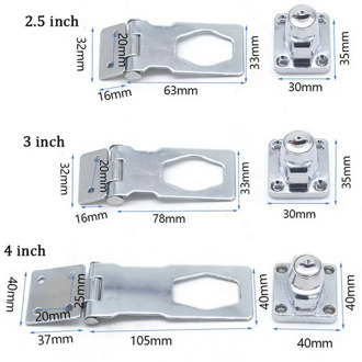Hasp Latches Stainless Steel Door Latch 90 degree lock card lock Has Sliding Door Locks Hardware Window Cabinet Free Hole Tools