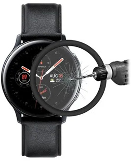 Hat Prince Samsung Galaxy Watch Active2 gehard glas - 9H - 44mm - Zwart