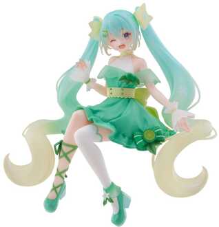 Hatsune Miku Noodle Stopper PVC Statue Hatsune Miku Lime Ver. 14 cm