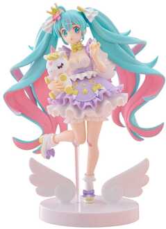 Hatsune Miku Tenitol PVC Statue Hatsune Miku Yumekawa Princess Lavender Ver. 21 cm
