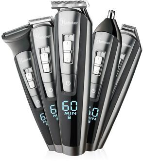 HATTEKER elektrische tondeuse waterdicht 5 in1 professionele haar trimmer scheerapparaat baard body mannen haar snijmachine
