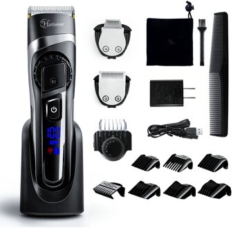 Hatteker Tondeuse Professionele Mannen Baard Trimmer Grooming Kit Haircut Machine Tondeuse Oplaadbare