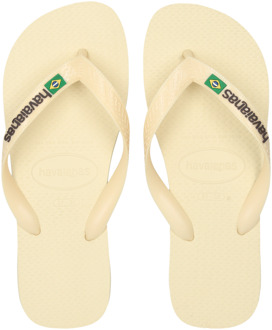 Havaianas Brasil Logo Slippers en Sandalen Dames - Geel - Maat 37/38 - Plastic Yellow