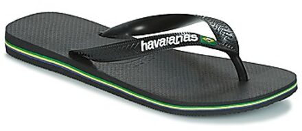 Havaianas Brasil Logo Unisex Slippers - Black - Maat 39/40