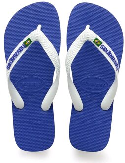 Havaianas Brasil Logo Unisex Slippers - Marine Blue - Maat 39/40