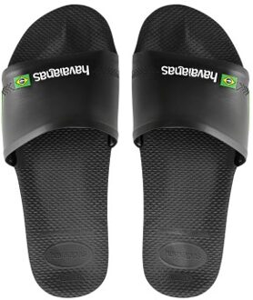 Havaianas Brasil Slide Zwart,Blauw - Maat 35/36,Maat 37/38