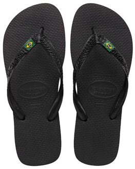 Havaianas Brasil Unisex Slippers - Black/Black Black - Maat 39/40 Brasil, Maat 37/38 Europa