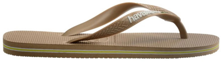 Havaianas Braziliaanse Vlag Slippers Havaianas , Brown , Dames - 45 EU