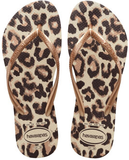 Havaianas Slim Animal - Panterprint Slippers Beige - 35 - 36