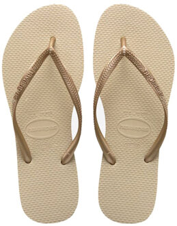 Havaianas Slim Dames Slippers - Grey/Light Golden - Maat 37/38