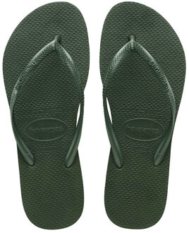 Havaianas Slim Dames Slippers - Olive Groen - Maat 37/38