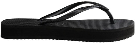 Havaianas Slim Flatform Dames Slippers - Black - Maat 39/40