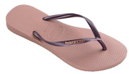 Havaianas Slim Logo Metallic Zwart,Geel,Roze,Bruin,Versch.kleure/Patroon,Beige,Lila - Maat 35/36,Maat 37/38,Maat 39/40,Maat 41/42