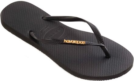 Havaianas Slim Logo W zwart - goud - 35-36