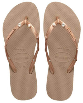 Havaianas slim luxury swarovski-krista teenslippers dames Roze - 37-38