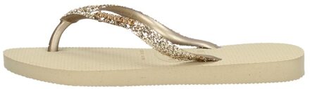 Havaianas Slim slipper met glitter Beige - 25/26