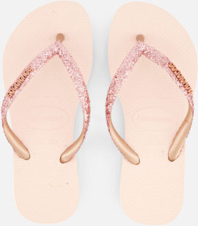 Havaianas Slim slipper met glitter Lichtroze - 29/30