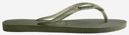 Havaianas Slim Slippers Dames 43 Donkergroen