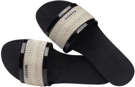 Havaianas You Trancoso Premium Slippers Dames zwart - creme - 41-42