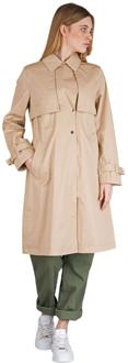 Havice trenchcoat met steekzakken Beige