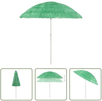 Hawaï Parasol Groen - 215 cm hoogte - 240 cm booglengte - UV-bestendig