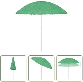 Hawaï Parasol Groen - Polyester - 245 cm hoog - 300 cm booglengte - 260 cm diameter - Weer- en