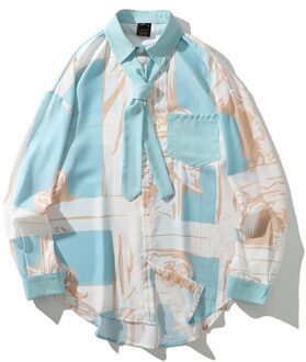 Hawaii Beach Style Casual Lange Mouwen Afdrukken Shirt Mannen Zacht Glad Oversized Luxe Camisa Masculina Xxl