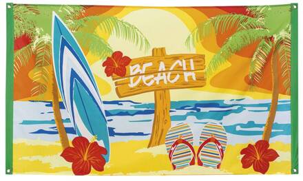 Hawaii beach vlag Multikleur - Print