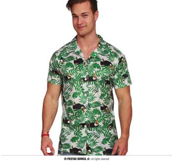 Hawaii Blouse Heren Kaipo Toekan Groen, Multikleur - Print
