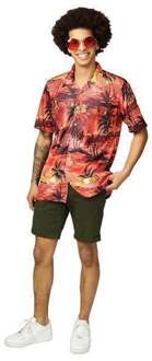Hawaii Blouse Red Palm Rood - Zalm