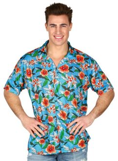 Hawaii Blouse Tropical Blauw Multikleur - Print