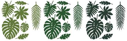 Hawaii decoratie palmboom bladeren 21 stuks