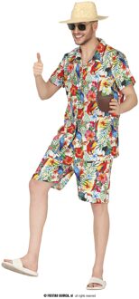 Hawaii Kostuum Multikleur Papagaai Heren Multikleur - Print