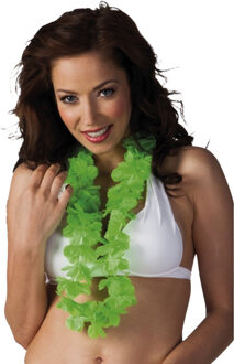 Hawaii krans - groen - stof - hawaikransen - 1 meter - tropisch - hawaii slinger