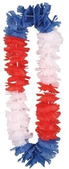 Hawaii krans rood-wit-blauw Multikleur - Print