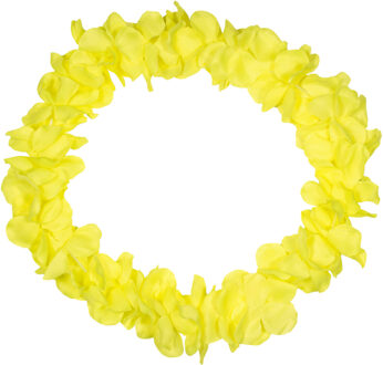 Hawaii kransen bloemen slingers - neon geel - Verkleed accessoires - kinderen/volwassenen