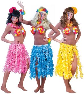 Hawaii rok Malika Geel - Beige - Creme, Roze, Blauw